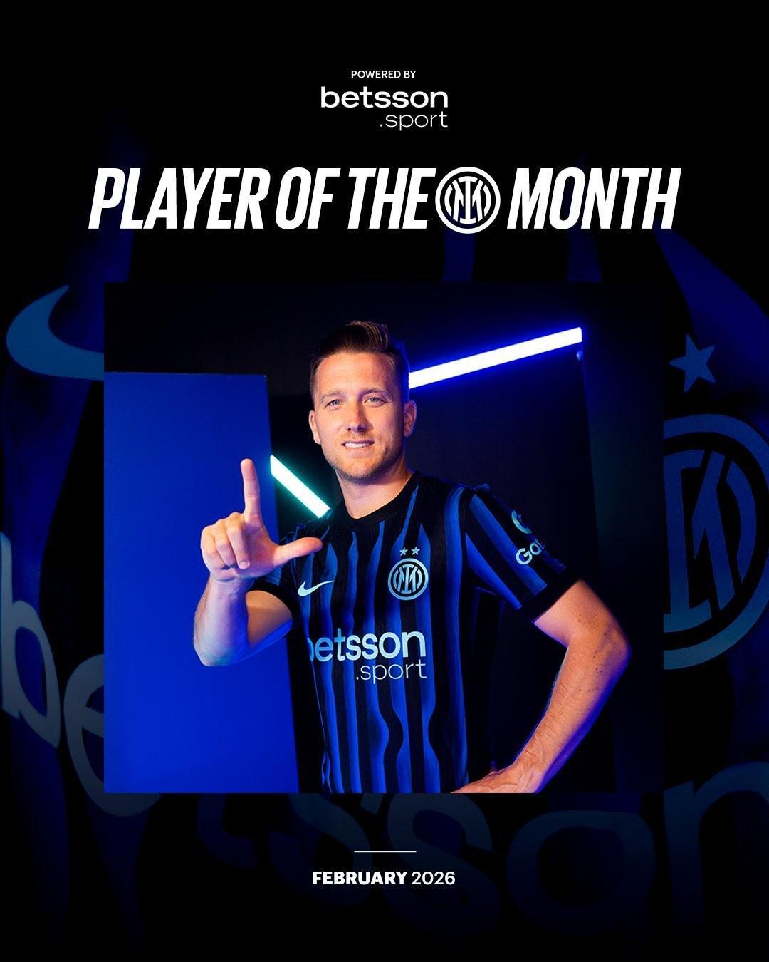 乐鱼官方入口-官方：泽林斯基当选国米2月最佳球员